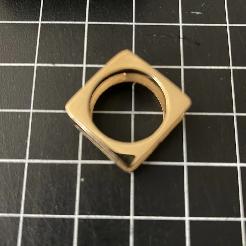 Vitaly Men's Gold Geometric Ring - Picture 2 of 4